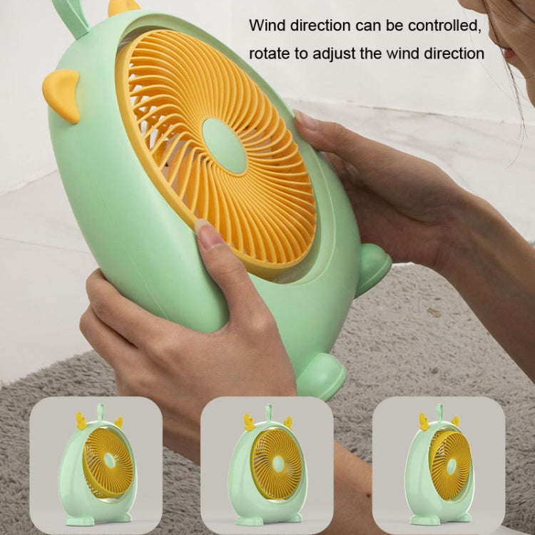 Dormitory Portable Animal Ear Desktop Electric Fan, Style: Directly Inserted Version White