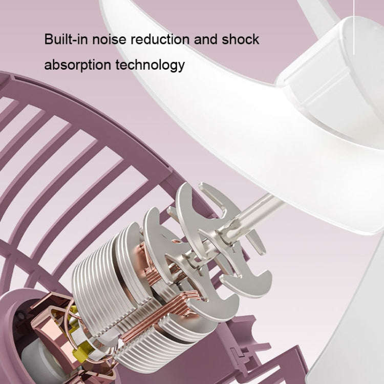 Dormitory Portable Animal Ear Desktop Electric Fan, Style: Charging Version Pink