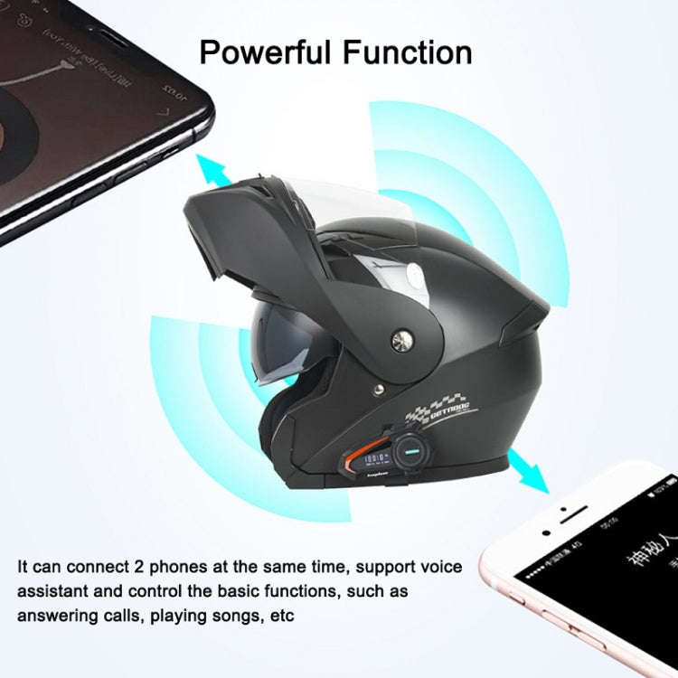 KUQIBAO Motorcycle Helmet Waterproof Bluetooth-compatible Headset With Screen(Soft Microphone)
