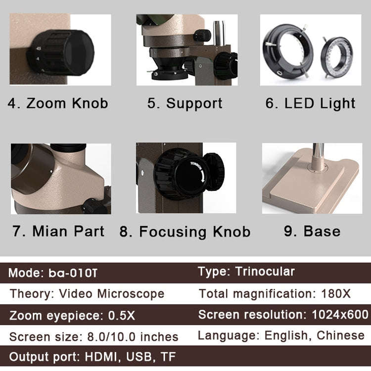 Baku BA-010T Electronic Microscopy Jewelry Appraisal Mobile Phone Circuit Board Repair Jade Magni...