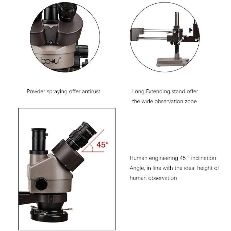 Baku BA-010T Electronic Microscopy Jewelry Appraisal Mobile Phone Circuit Board Repair Jade Magni...