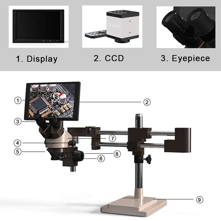 Baku BA-010T Electronic Microscopy Jewelry Appraisal Mobile Phone Circuit Board Repair Jade Magni...