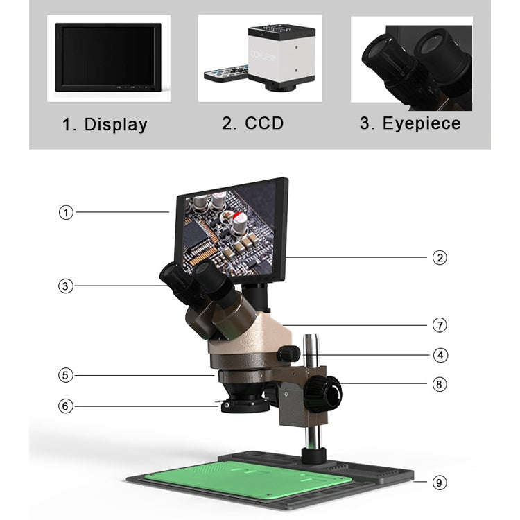 BAKU BA-011 Binomial Electronic Microscope Jewelry Appraisal Mobile Phone Repair With PCB Patch R...