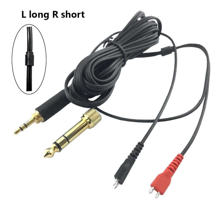 For Sennheiser HD25 / HD560 / HD540 / HD480 / HD430 / HD250 Headset Audio Cable(Left Long Right S...