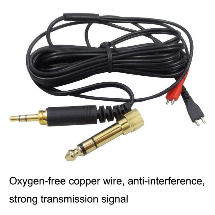 For Sennheiser HD25 / HD560 / HD540 / HD480 / HD430 / HD250 Headset Audio Cable(Left Long Right S...
