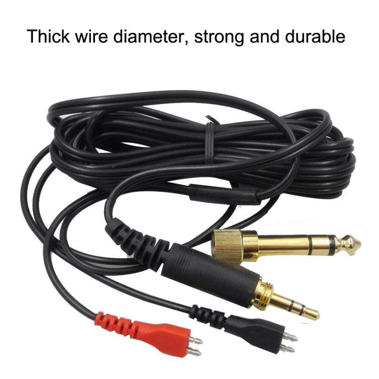 For Sennheiser HD25 / HD560 / HD540 / HD480 / HD430 / HD250 Headset Audio Cable(Left Long Right S...