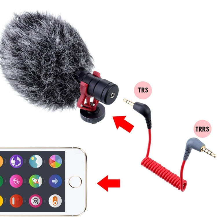 For BOYA / RODE SC7 TRS to TRRS Wireless Lavalier Microphone Cable