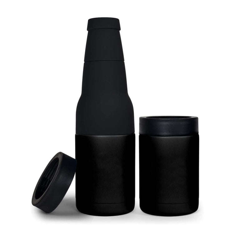 Double Vacuum 12oz Coke Can Insulated Mug 304 Stainless Steel Beer Cooler With Bottle Opener(Black)