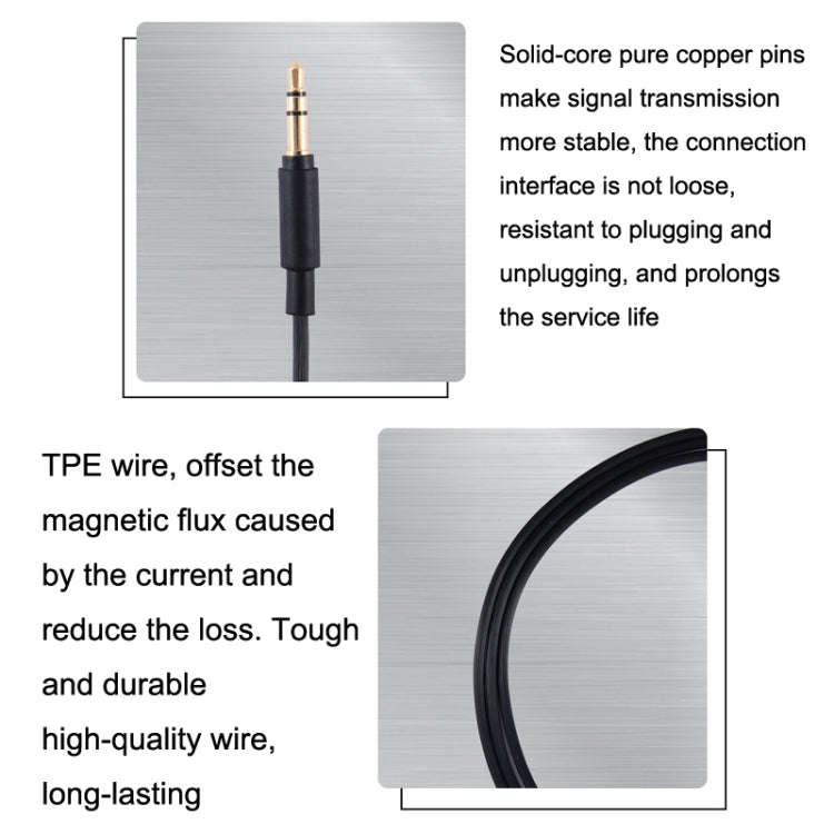 for MDR-10R / MDR-1A / XB950 / Z1000  3.5mm Male to Male AUX Audio Headphone Cable Line Control V...