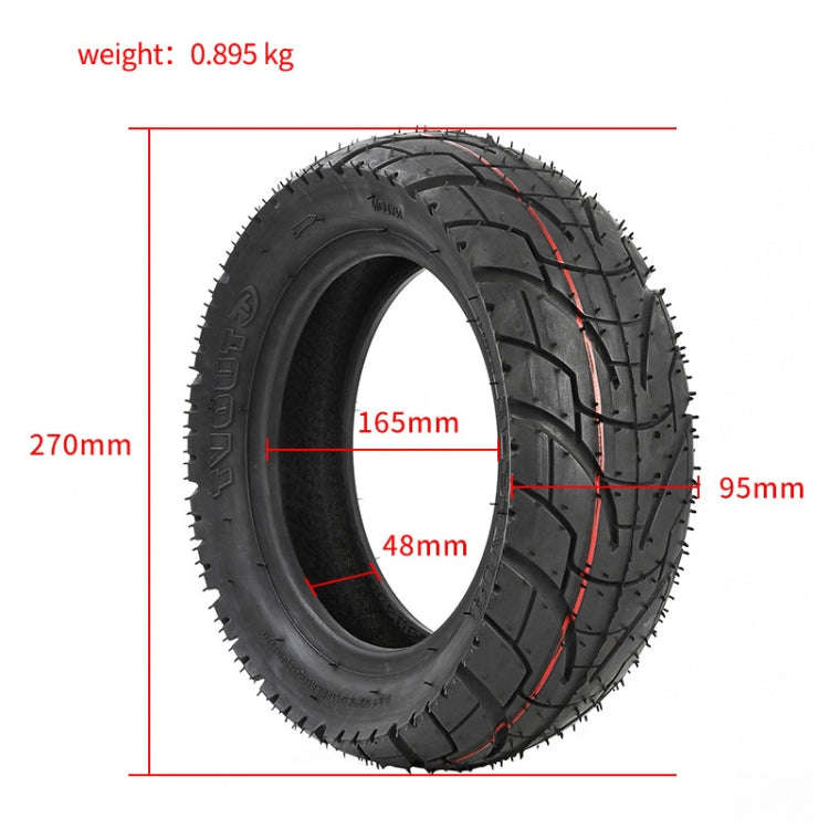For KUGOO M4 TUOVT 80/65-6.5 10 inch Electric Skateboard Vacuum Explosion-Proof Outer Tire(Highwa...