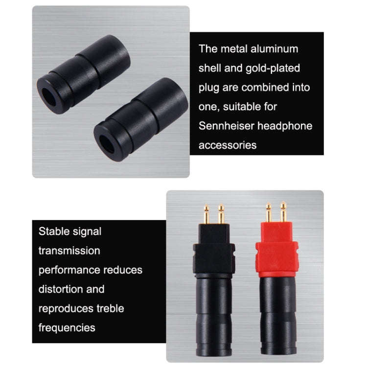 For Sennheiser HD580 / HD600 / HD650 / HD660S Headset Pins(Black)