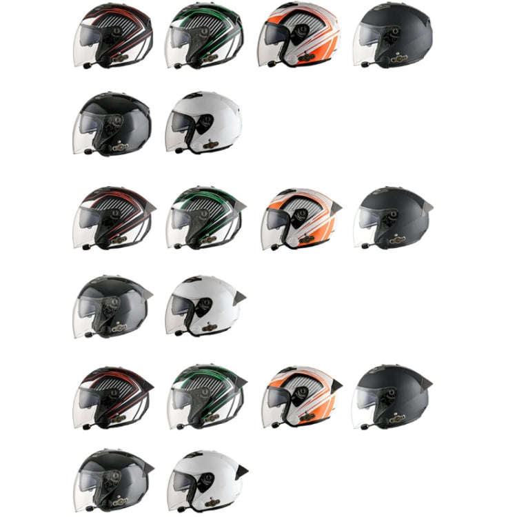 KUQIBAO Motorcycle Smart Bluetooth Sun Protection Double Lens Safety Helmet, Size: L(Matte Black ...