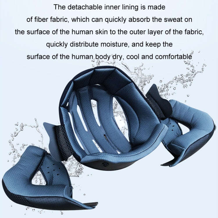 KUQIBAO Motorcycle Bluetooth Headset Double Lens Helmet With Braid, Size: L(Scrub Black)