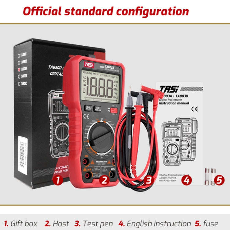 TASI TA803C Digital High Precision Multimeter Digital Display Household Multifunction Electrician...