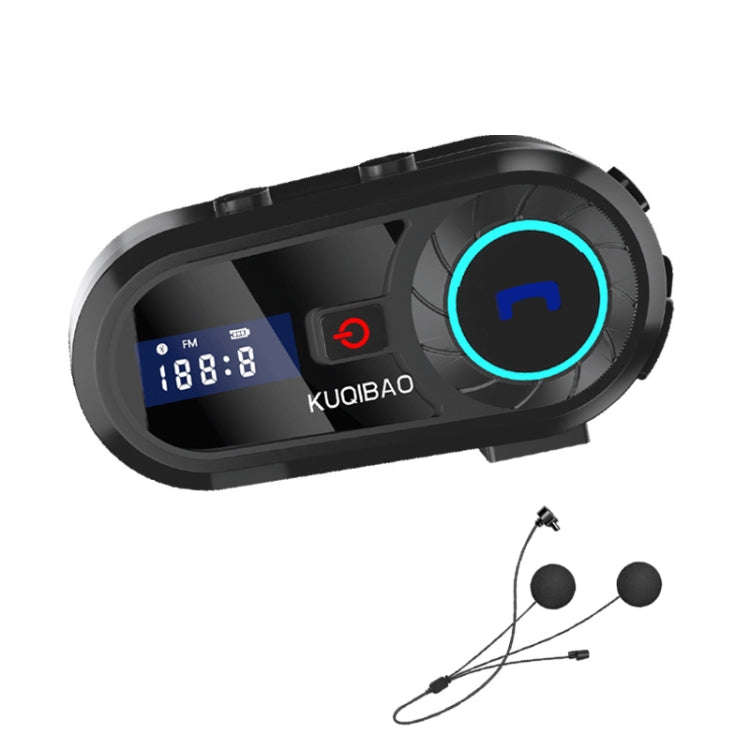 KUQIBAO Motorcycle Helmet Waterproof Bluetooth-compatible Headset With Screen(Soft Microphone)