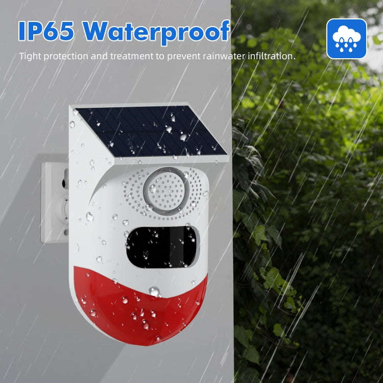 CT80R USB Upgrade Model Infrared Motion Detector Solar Outdoor PIR Wireless Strobe Siren Detector...