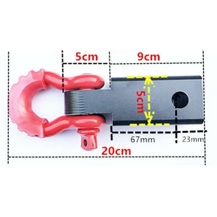 Solid Trailer Arm Off-Road Vehicle Rear Bumper Modified Traction Connector, Color: Red