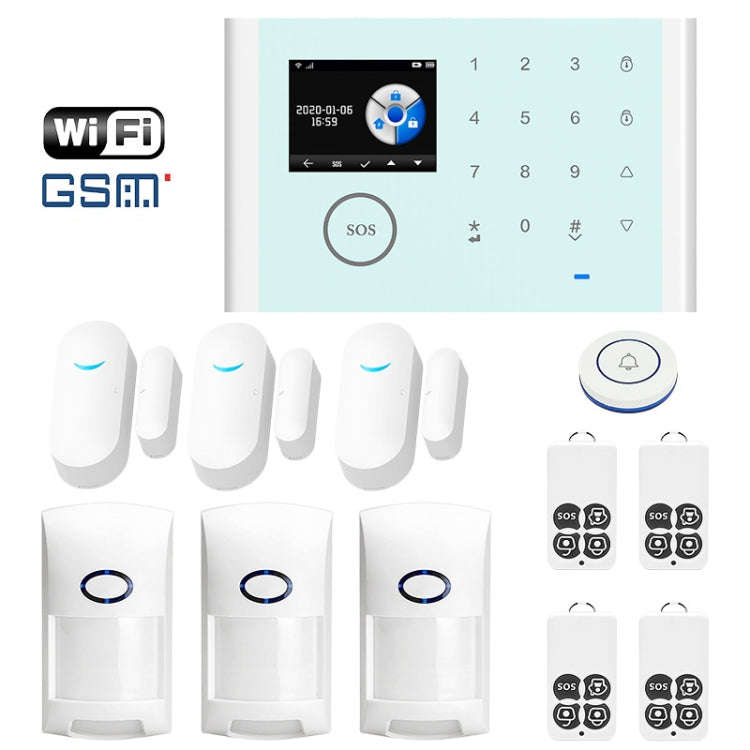 CS118   WIFI+GSM Tuya Smart Voice Alarm System Supports Amazon Alexa/ Google Assistant, Spec: Pac...