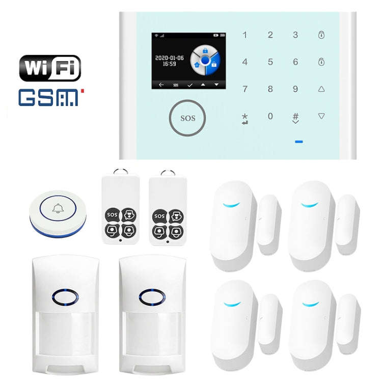 CS118   WIFI+GSM Tuya Smart Voice Alarm System Supports Amazon Alexa/ Google Assistant, Spec: Pac...