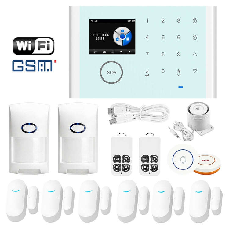 CS118   WIFI+GSM Tuya Smart Voice Alarm System Supports Amazon Alexa/ Google Assistant, Spec: Pac...