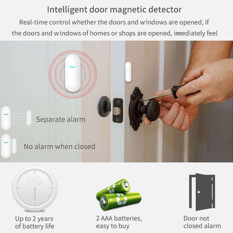 CS118   WIFI+GSM Tuya Smart Voice Alarm System Supports Amazon Alexa/ Google Assistant, Spec: Pac...