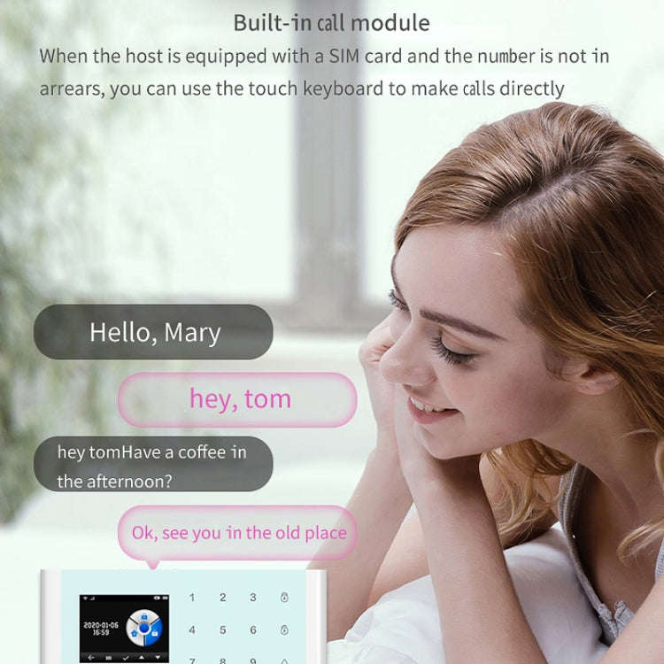 CS118   WIFI+GSM Tuya Smart Voice Alarm System Supports Amazon Alexa/ Google Assistant, Spec: Pac...