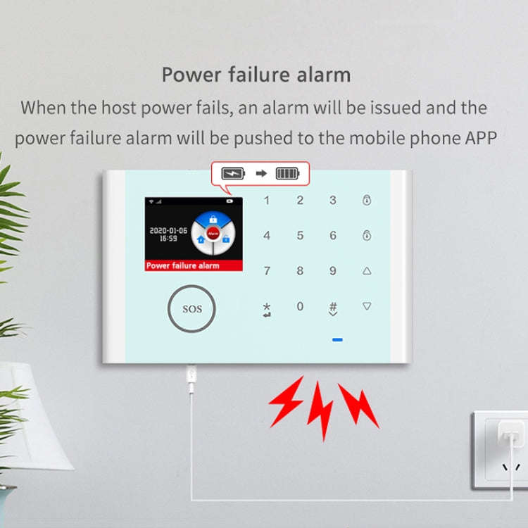 CS118   WIFI+GSM Tuya Smart Voice Alarm System Supports Amazon Alexa/ Google Assistant, Spec: Pac...