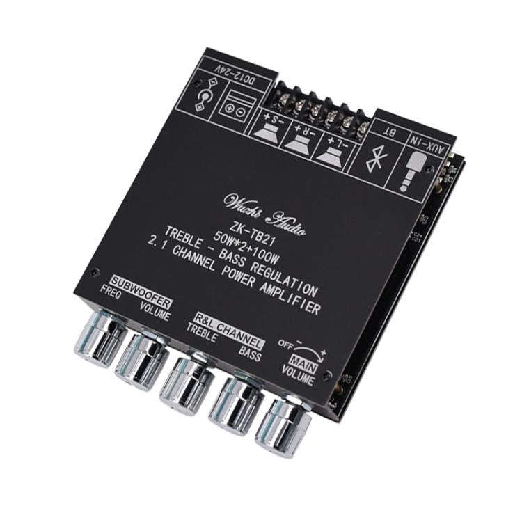 ZK-TB21 TPA3116D2 High & Low Pitch Adjustment 2.1 Channel Bluetooth Full Digital Power Amplifier ...