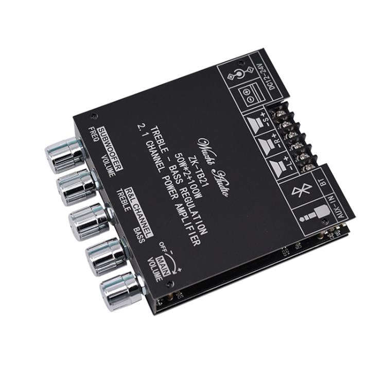 ZK-TB21 TPA3116D2 High & Low Pitch Adjustment 2.1 Channel Bluetooth Full Digital Power Amplifier ...
