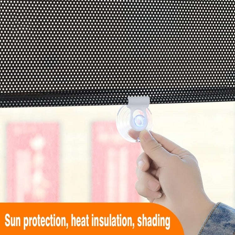 58x125cm Laser Silver Suction Cup Telescopic Car Sun Protection Blackout Curtain