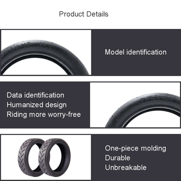 For Xiaomi M365 / Pro Electric Scooter Inner Tire+Outer Tire(Black)