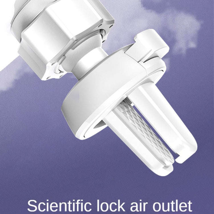 S-06 Car Air Outlet Gravity Holder Retractable Rotating Mobile Phone Bracket(White)