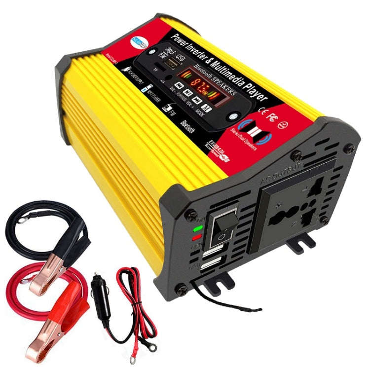 SOLIKE TECH 300W Modified Sine Wave Inverter with Bluetooth MP3/FM Multimedia Player 12V to 220V