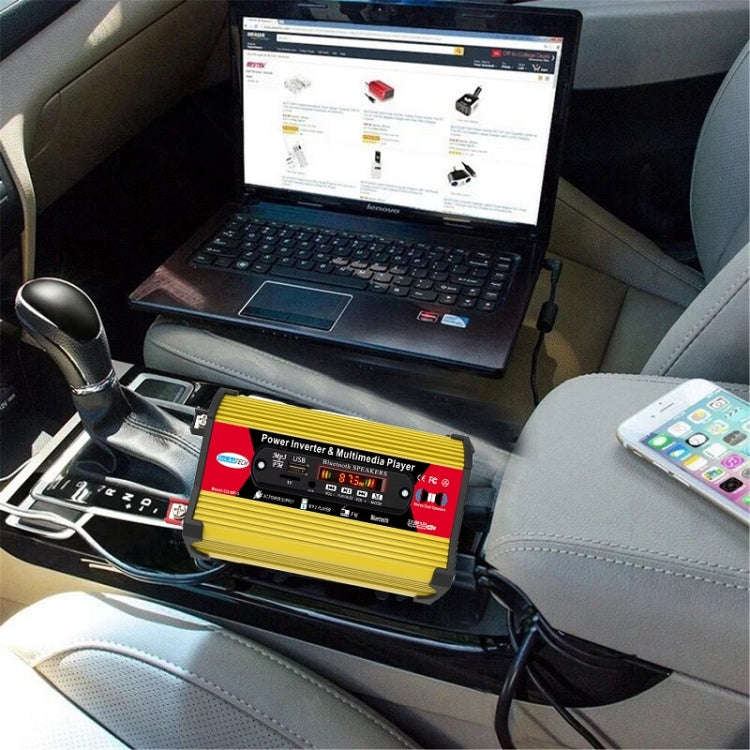 SOLIKE TECH 300W Modified Sine Wave Inverter with Bluetooth MP3/FM Multimedia Player 12V to 220V
