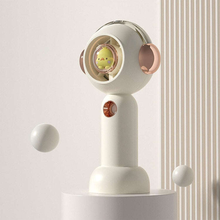 Without Blade Spray Handheld Children Small Fan(White)