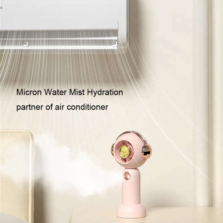 Without Blade Spray Handheld Children Small Fan(White)