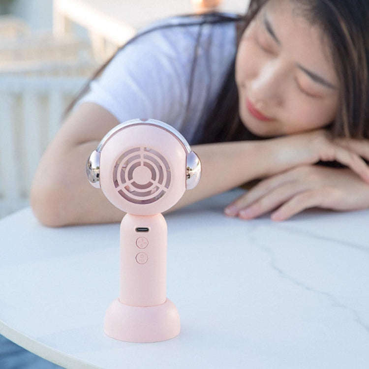 Without Blade Spray Handheld Children Small Fan(Pink)