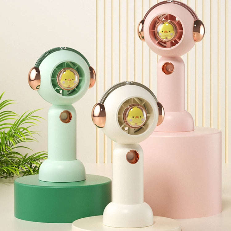 Without Blade Spray Handheld Children Small Fan(White)