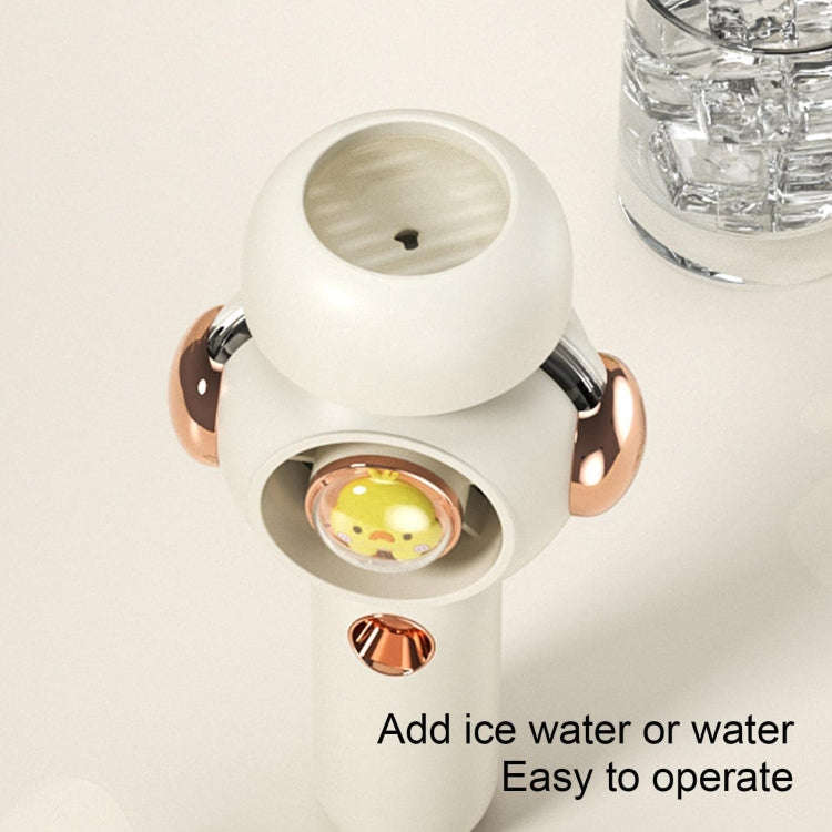 Without Blade Spray Handheld Children Small Fan(White)