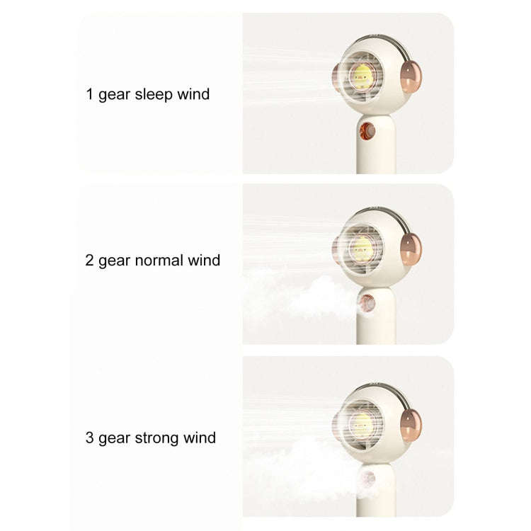 Without Blade Spray Handheld Children Small Fan(White)