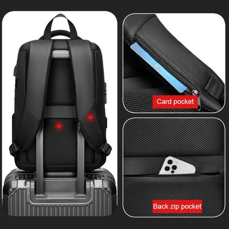 EVA Hard Shell Expandable Laptop Backpack with USB Port Multifunctional Business Travel Backpack(...