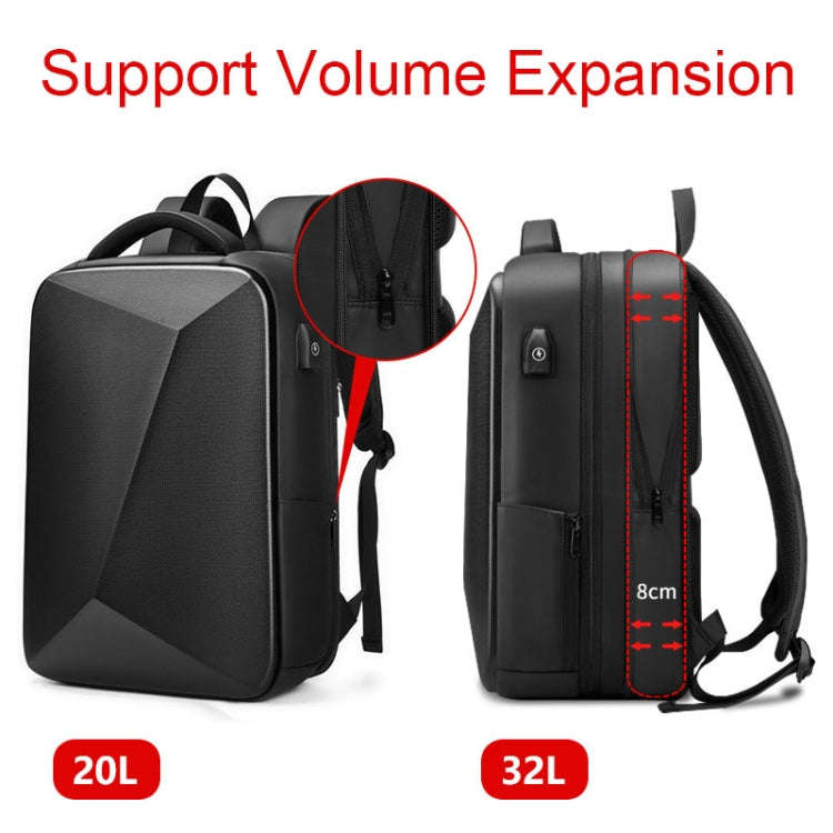 EVA Hard Shell Expandable Laptop Backpack with USB Port Multifunctional Business Travel Backpack(...
