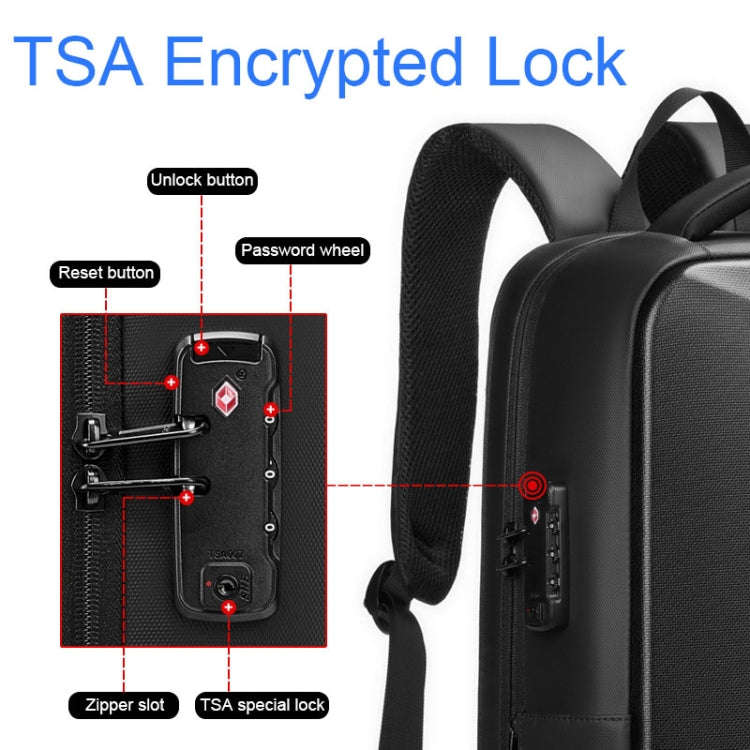 EVA Hard Shell Expandable Laptop Backpack with USB Port Multifunctional Business Travel Backpack(...