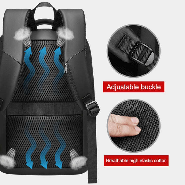 EVA Hard Shell Expandable Laptop Backpack with USB Port Multifunctional Business Travel Backpack(...