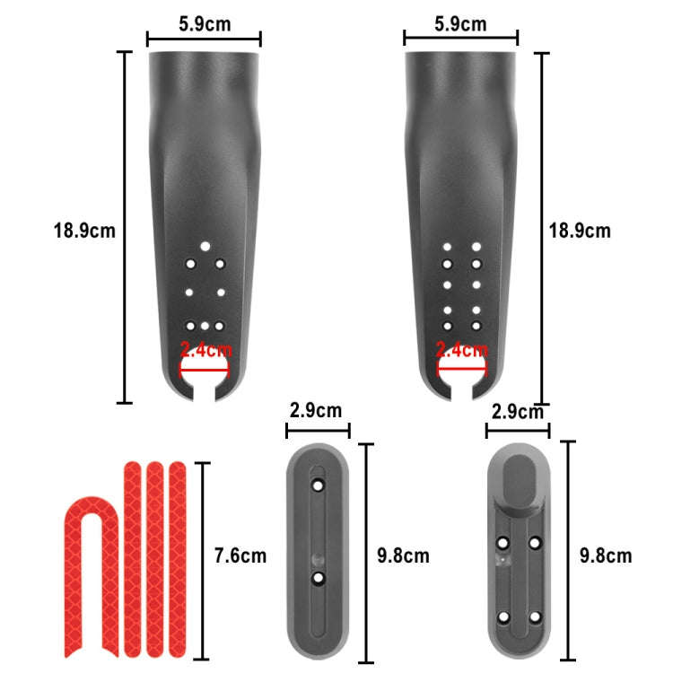 For Xiaomi M365 / PRO / 1S Skateboard Accessories Front Fork Plastic Protection Cover Reflecting ...
