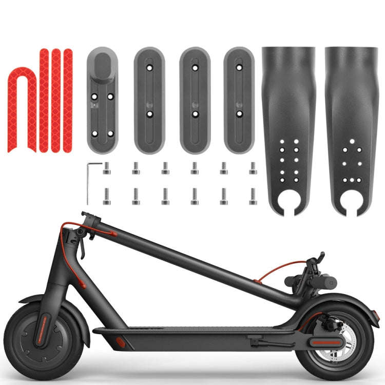 For Xiaomi M365 / PRO / 1S Skateboard Accessories Front Fork Plastic Protection Cover Reflecting ...