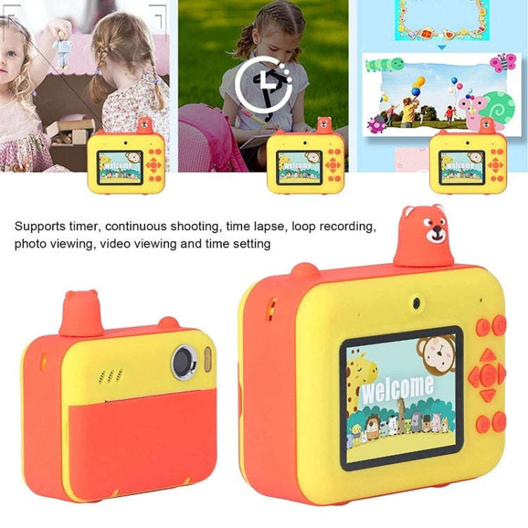IPS 2.36 inch LED HD Display 1080P Childrens Camera Thermal Printing Instant Camera(Sky Blue)