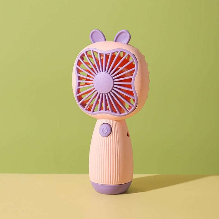 Cartoon Handheld Children Small Fan(Pink)