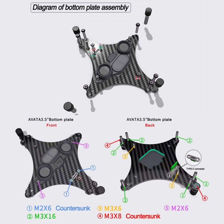 Suitable for DJI Avata 3.5-inch Upgrade Frame Kit, Style: Rack+4 Motors
