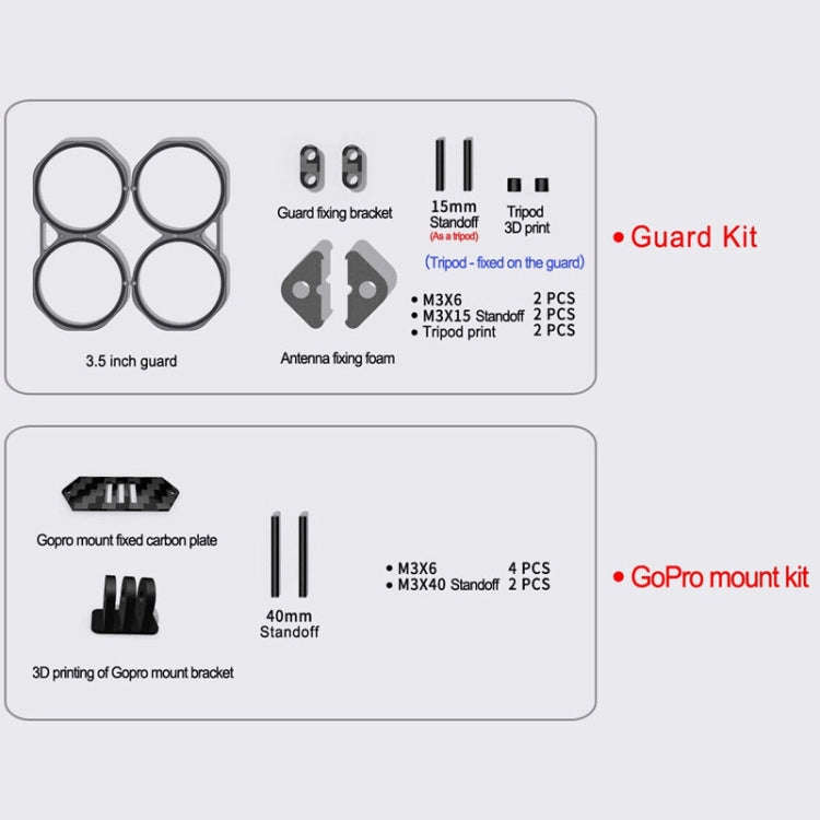 Suitable for DJI Avata 3.5-inch Upgrade Frame Kit, Style: Rack+4 Motors